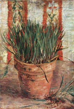 Vaso di fiori con erba cipollina 1887