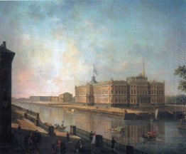 Lihat Ke St Michael 'Kastil Di St. Petersburg Dari Fontan