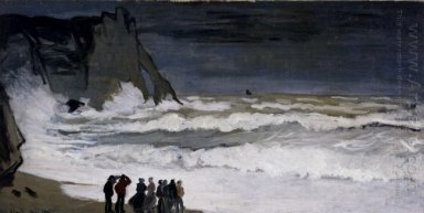 Rough Sea At Etretat 1869