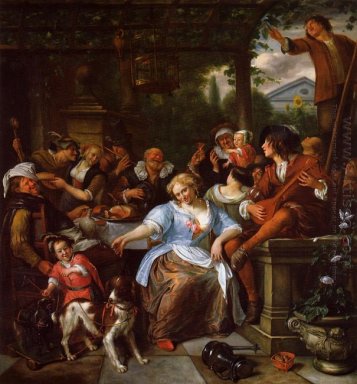 Merry Company en una terraza 1675