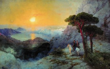 Pushkin At The Top Of The Ai Petri Mountain At Sunrise 1899