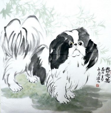 Hond - Chinees schilderij