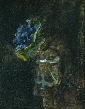 Blumenstrauß der Veilchen in einer Vase 1882