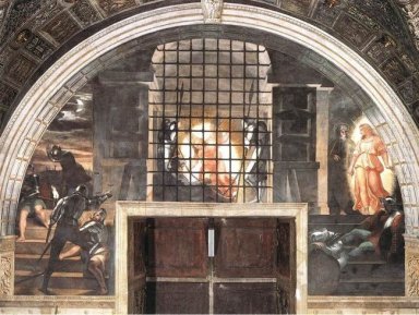 A Libertação de St Peter na Stanza D Eliodoro 1514