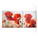 Hand-painted Floral Oil Painting - Set of 2