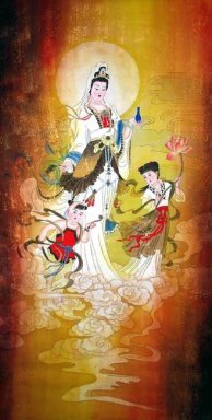 Guanshiyin Bodhisattva - Lukisan Cina