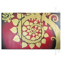 Pintados à mão pintura a óleo floral - conjunto de 3