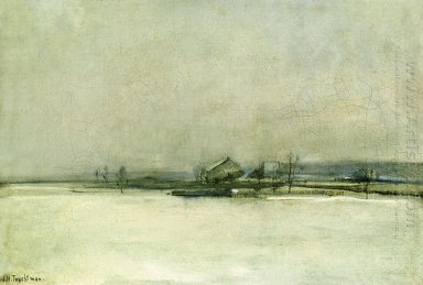 Winter-Landschaft mit Scheune