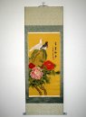 Fleurs, oiseaux - à cheval - peinture chinoise