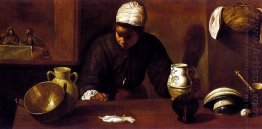 Cena Cozinha Com A ceia em Emaús 1618