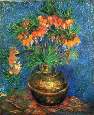 Fritillaires dans un vase de cuivre 1887