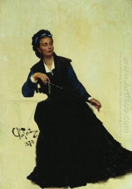 Kvinna som leker med Umbrella 1874