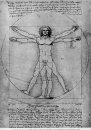 Vitruvian man, Studie av proportioner, från Vitruvius s De arch