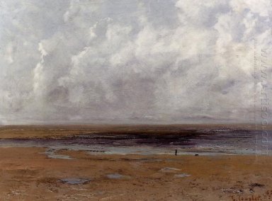 The Beach At Trouville Di Low Tide 1865 1