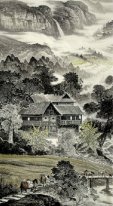 Landschaft mit Gebäude-chinesische Malerei