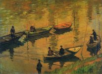 Pescadores en el Sena en Poissy