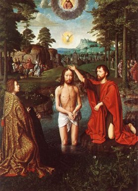 Il Battesimo di Cristo (la sezione centrale del trittico)