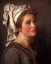 Retrato de uma jovem mulher em um turbante