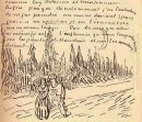 Un viale di cipressi con una passeggiata di una coppia 1888