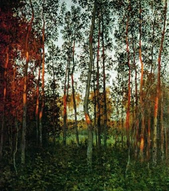 Die letzten Strahlen der Sonne Aspen-Wald 1897