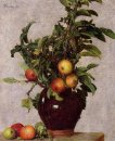 Vaso com maçãs e viçosa 1878