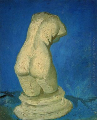 Statuette de plâtre d\'un torse féminin 1886