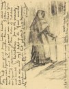 Gammal kvinna sett bakifrån 1882