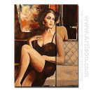 Hand-painted People Oil Painting - Set of 2