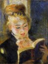 Der Reader Aka Junge Frau liest ein Buch