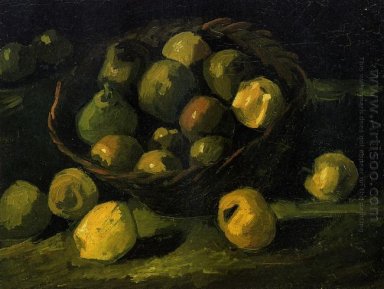 Still Life With Basket Of Apples 1885