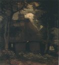 Cottage Dengan Pohon Dan Petani Perempuan 1885