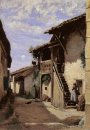Eine Dorfstraße Dardagny 1853
