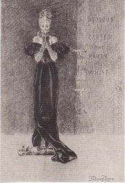 The Hidden Side of a Whist Party ", illustration från" Les Diabo