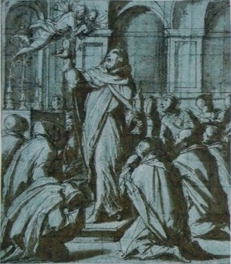 Peter von Verona einen Dämon auszutreiben durch eine Madonna per