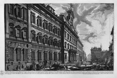 Vista del palacio del Quirinal en el edificio para las oficinas