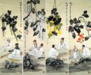 Philosopher, set of 4 - Chinese painting