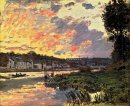 Seine Di Bougival Dalam Evening The