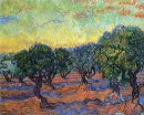 Olive Grove Orange Sky 1889