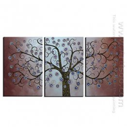Hand-Dicat Lukisan Abstrak Oil - Set 3