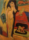 Naked Girl bakom gardinen Franzi 1926
