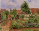 Moestuin in eragny bewolkte hemel ochtend 1901
