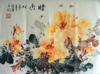 Pioen - Chinees schilderij