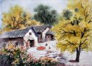Farmhouse, watercolor - Chinese Painting