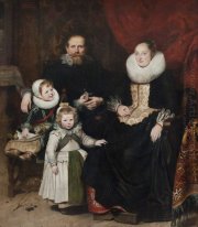Porträt des Künstlers mit seiner Familie