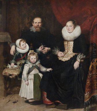 Portret van de kunstenaar met zijn gezin