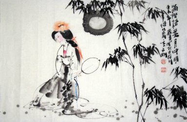 Бамбуковые леса-Zhuzi - китайской живописи