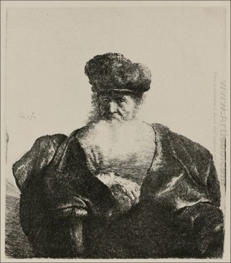 Un anciano con una piel Cap Beard y una capa de terciopelo 1632