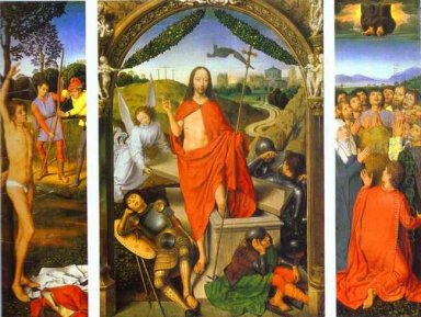 Triptych av uppståndelsen Uppståndelsen Centrum Martyrd