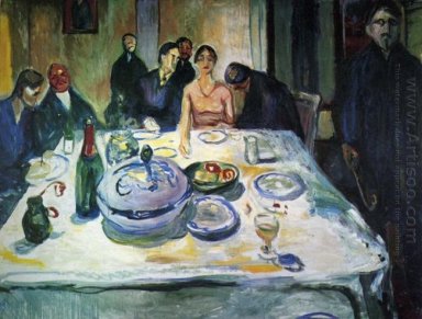 De Bruiloft Van De Boheemse Munch Zit Uiterst Links 1925