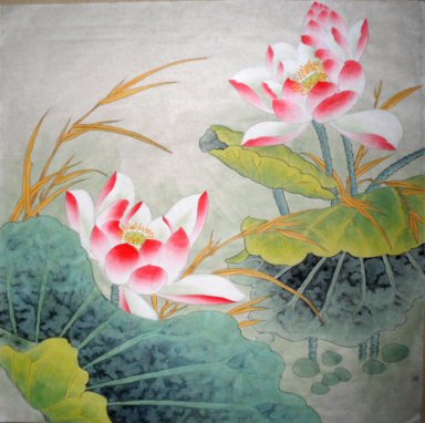 Lotus Chinees schilderij